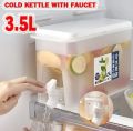 3.5L Water Jug Refrigerator Cool Water Pitcher, Thickened Lemon Juice Jug With Faucet.. 