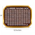 Big Goal 15 Lac Savings Challenge I Save 1.5 Million Rupees Easily I Financial Budget Planner Tracker Box I Saving Box I Saving Money Box I Saving Box For Money I Money Saving Box I Money Box I Saving Money Box With Lock I Mister Traders 15 Lac Saving Box. 
