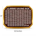 Big Goal 15 Lac Savings Challenge I Save 1.5 Million Rupees Easily I Financial Budget Planner Tracker Box I Saving Box I Saving Money Box I Saving Box For Money I Money Saving Box I Money Box I Saving Money Box With Lock I Mister Traders 15 Lac Saving Box. 
