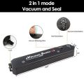 Vacuum Sealer Machine Dry Moist Mode, One-Touch Automatic Household Sealing Machine Fresh Food Preservation Starter Kit, Compact Design Storage Saver, Portable vacuum food sealer - Black.. 