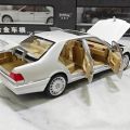 Diecast 1/24 Benzs Vintage W140 320SEL Alloy Car Model Simulation Toy Vehicle Sound Light. 