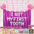My First Tooth Foil Letter Theme Collection, 1-s-t Tooth Celebration Decoration Event, Photo Backdrops, Baby Boy, Baby Girl, Milk Chew Teeth, First Tetting, Indoor & Outdoor Decoratives, Decor Party Supplies : WlPW7yLm. 