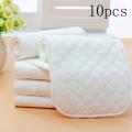 【HOT】 100% Brand New 10 Pieces Reusable Pure Cotton Baby Cloth Diaper Nappy Liners Insert 3 Layers. 