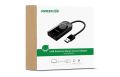 UGREEN__ External Sound Card, USB to 3.5mm Headphone & Microphone Jack Audio Adapter - Compatible with Windows/ macOS/ Linux/ PS4/ PS5 - Black. 
