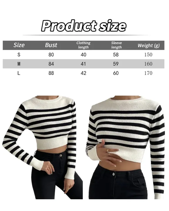 bellylady%20Omens%20Cropped%20Striped%20Sweaters%20Oversized%20Batwing%20Long%20Sleeve%20Crew%20Neck%20Crop%20Tops%20Knit%20Pullover%20-%20Image%207