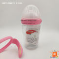 Special Wide Neck Diameter Glass Milk Bottle 240ml for Kids Babies Drip Feeder with Straw Silicone Cover Anti-fall Baby Feeding Bottle 8 fl oz. 