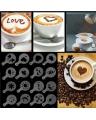 Pack Of 10 Coffee Art Stencil Random Design. 