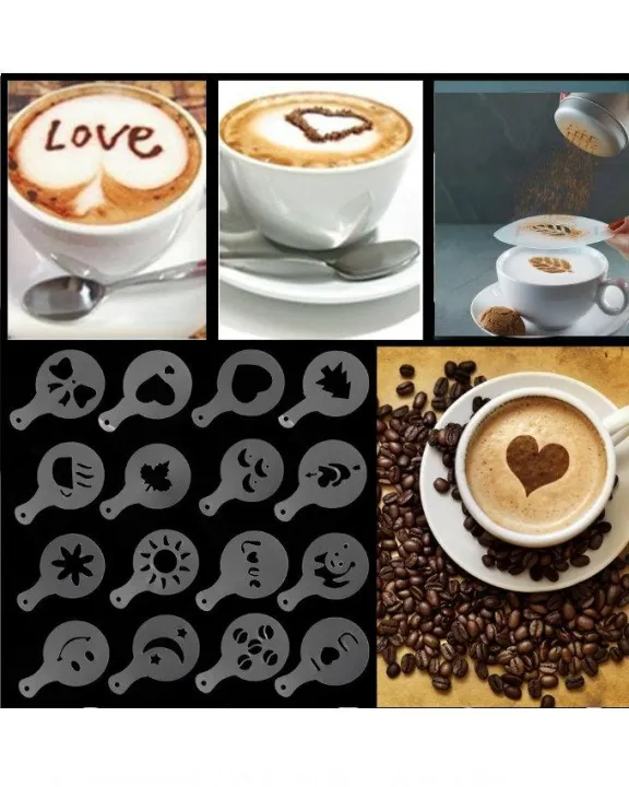 Pack%20Of%2010%20Coffee%20Art%20Stencil%20Random%20Design%20-%20Image%2010