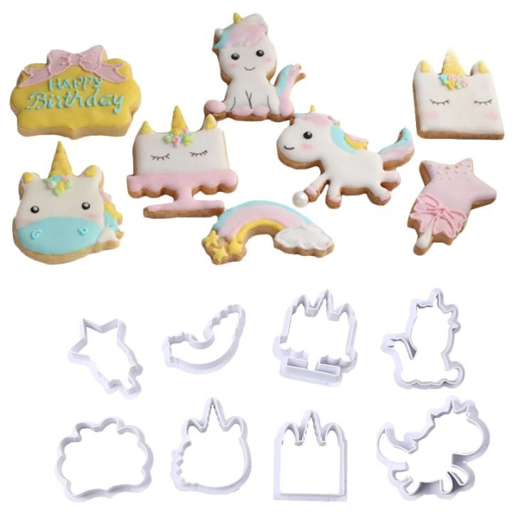 Unicorn Multi Fondant & Cookie Cutter 8Pcs Set