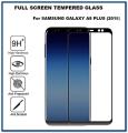 For Samsung Galaxy A8 Plus 2018 5D Glass Screen Protector Full Edge Cover - Black. 
