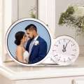 LED Magic Mirror Photo Frame with Digital Clock and Cable 16.5cm ABS Lens. 
