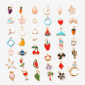10Pcs Mixed Enamel Unicorn Animal Birds Tree Charms Pendants DIY Necklace Bracelet Handmade Jewelry Making Accessaries. 