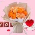 Soap Flower for Engagement Valentines Day Congratulations. 