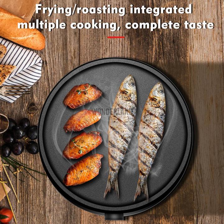 1000W ELECTRIC PANCAKE MACHINE NONSTICK CREPE MAKER ADJUSTABLE TEMPERATURE CONTROL BARBECUE MACHINE