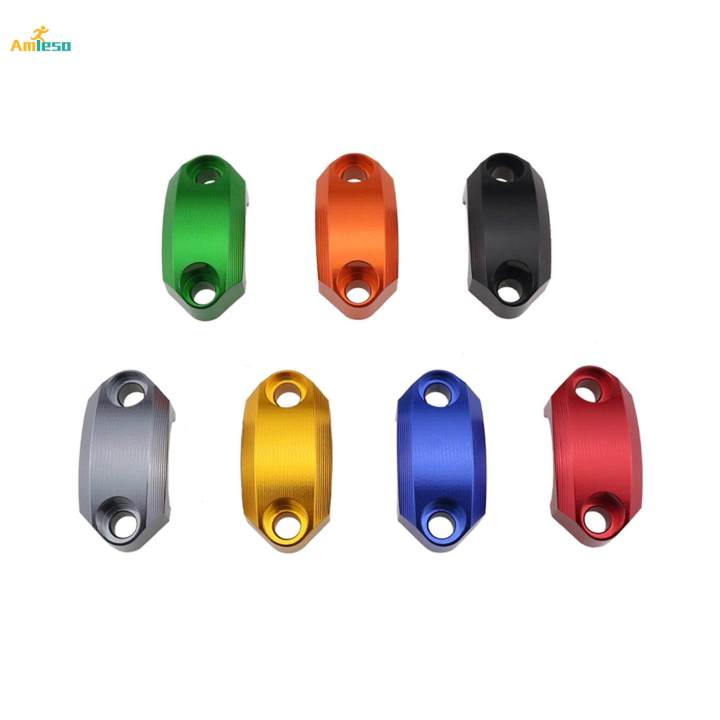 Motorcycle Master Cylinder Clamp Cover Caps Moulding Replacement Assemblies for 22mm Handlebar Clamping, Moto Parts, Motorbike Parts - Titanium