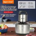 Electric Chopper, 5 Liter Meat Grinders With Stainless Steel Bowl Heavy 2000W Motor - 6 Dual Blades| Multifunctional Cooking Machine for Chop, Mince, Puree, Peel Fruit, Beating Eggs and Nuts | For Kitchen Food Processor, Meat, Vegetables, Onion, Mince, |. 