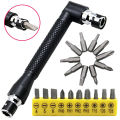 L Shape Double Head Tube Hexagon Socket Wrench Screwdriver Bits Tips Tools Set. 