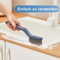 Multifunctional Floor Seam Brush, 2-in-1 Floor Seam Brush, Clip Hair Window Cleaning Brush, Bathroom Cleaning Brush, Grooved Gap Cleaning Brush, for Wall Tiles, Window Frames. 