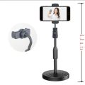 MOBILE STAND SMARTPHONE ROUND BASE L8 RETRACTABLE MULTIFACTIONAL MOBILE HOLDER STAND. 