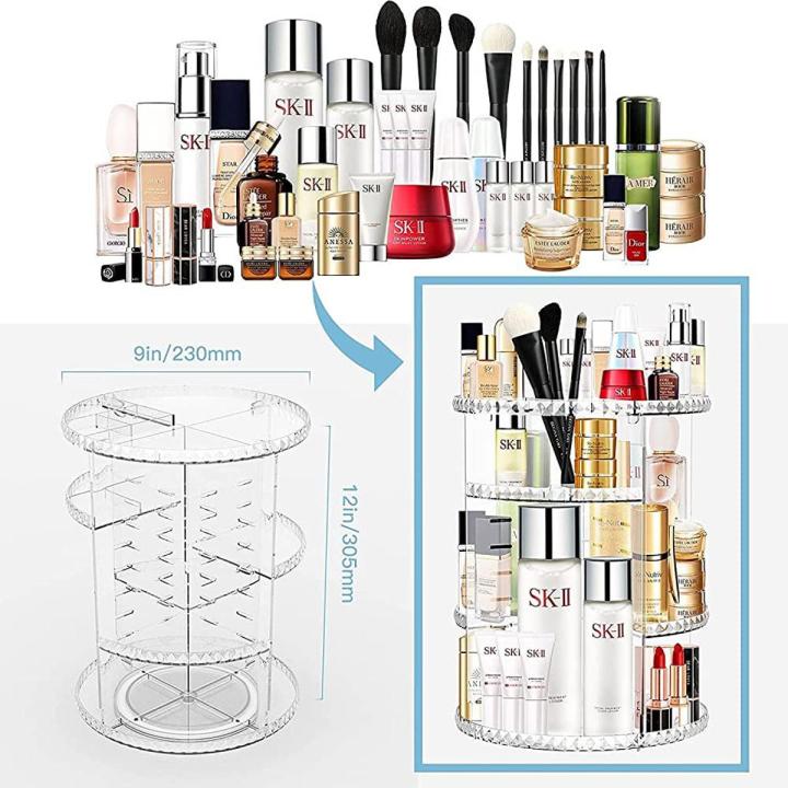 360%20Rotating%20Cosmetic%20Storage%20Box%20Transparent%20Diamond%20Make%20Up%20Organizer%20Detachable%20Diamond%20Desktop%20Dressing%20Table%20Organizer%20Set%20-%20Image%207