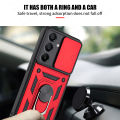 Samung S 24 FE S24FE Case Push Pull Camera Protection Cover For Samsung Galaxy S24 FE 5G Magnetic Holder Ring Shockproof Coque. 