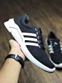 M.K Soft - Black Comfortable Men's Shoes on Synthetic Material SN001 Sneakers for Men. 