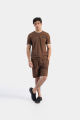 Ismails Clothing Men - MEN COORD SET RIBBED SHORTS. 