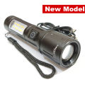 High Quality  Metal body USB Rechargeable LED Flashlights X-Balong BL-603-TG Zoomable Multifunction Led Zoom High Lumens over 500 meter range for Emergencies, Outdoor & Type C Cable. 