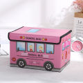 Bus Design Folding Storage Bins Quilt Basket Kid Toys Organizer Storage Boxes Cabinet Wardrobe Storage Bags. 