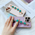 DEL for Samsung Galaxy M33 5G Back Cover with 3D Love Heart Wristband Chain Fashion Bracelet Shiny Plating Phone Case Soft Silicone Protective Cover. 