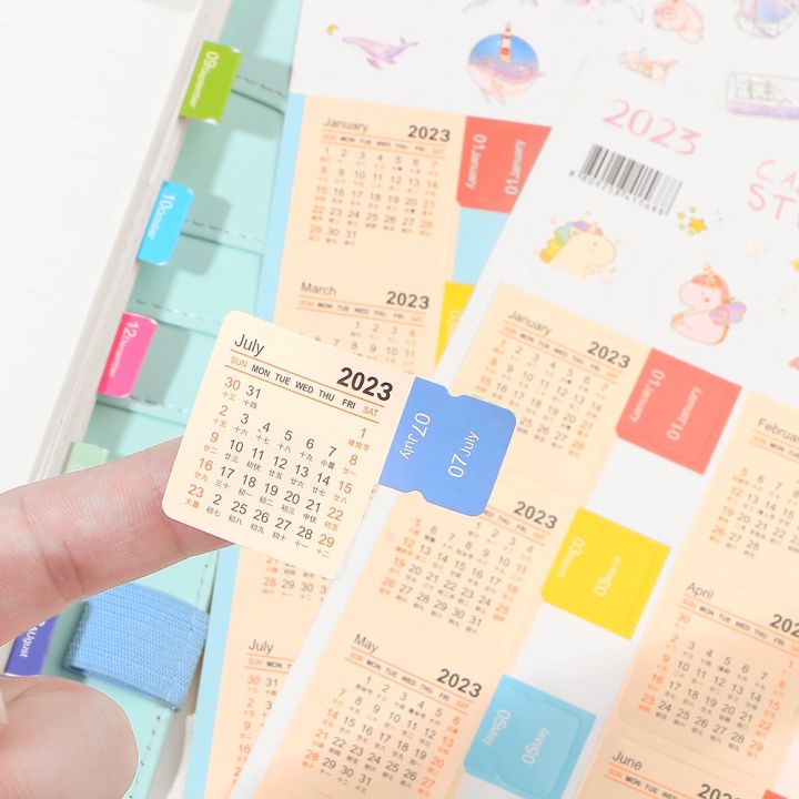 2%20Sheets%202023%20Year%20Monthly%20Calendar%20Index%20Page%20Stickers%20Bookmark%20Planner%20Label%20-%20Image%205
