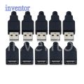 10pcs Type A Male Female USB 4 Pin Plug Socket Connector With Black Plastic Cover Type-A DIY Kits. 