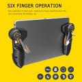 MEMO Mobile Pubg Game Controller Six Finger Game Joystick Handle Target Button L1R1 Shooter Gamepad Trigger For Ipad Tablet. 