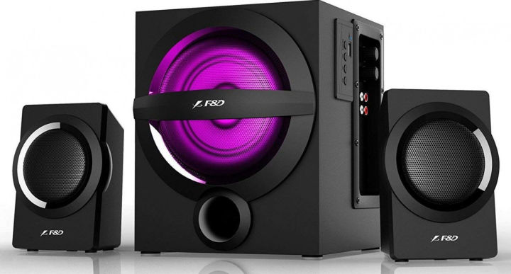 F&D 2.1 Speaker System – Model A140X – Powerful Bass, Bluetooth Connectivity, USB/SD Card Support, and Remote Control