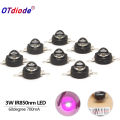 10pcs High Power LED Chip 60 degree IR 850Nm 3W LED Beads Emitter Light Infrared Radiation Bulb Laser Flashlight Night Vision. 