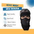 Premium Winter Warm Half Face Mask Polar Fleece Fabric With Coverinvg Forehead MASK FOR Bike In New Style And Design in Fleece Fabric Protective Gear for Optimal Comfort and Safety During Your Ride In Black Colour. 