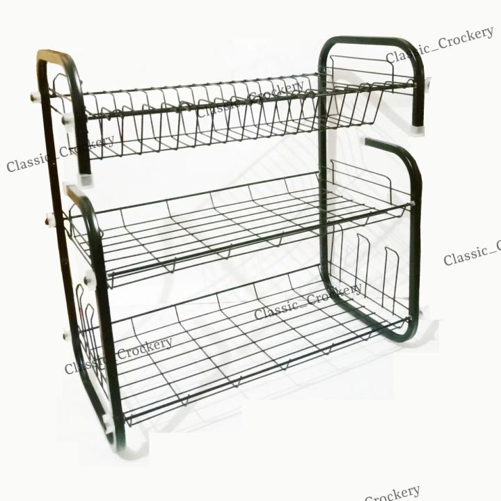 Kitchen Fancy Stainless Steel Rack , Dish Racks for Kitchen Plates High Quality 2 Layer 3 Layer Kitchen Sink DIsh Drain Organizer G Shape Bartan Stand For Kitchen Rack Holder Spoon Fork Bowl Holder Matel