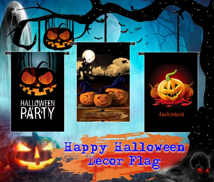 12''%20x%2018''%20Garden%20Flag%20Primitive%20Jack%20Pumpkin'Lanterns%20Halloween%20Flag%20-%20Image%203