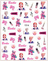 New Barbie Nail Art Stickers Cartoon Nail Art Accessories Disney Snow White Mermaid Princess 3D Stickers Nail Art Accessories. 