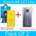 Pack of 2 - Xiaomi Mi 10T  Lite 9D 21D 11D 99D 100D 101D Tempered Glass Black Border Transaprent Screen Protector For Xiaomi Mi 10T  Lite   + 9H Flexible Anti Shock Camera Coverage Lens Protector For Xiaomi Mi 10T  Lite. 