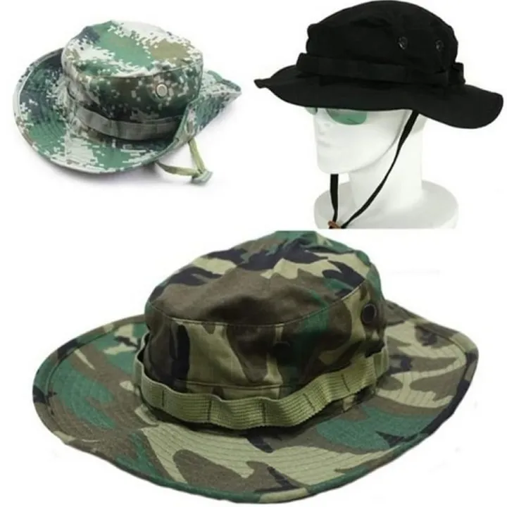 Bucket%20Hat%20Summer%20Men%20Women%20Boonie%20Hat%20Outdoor%20UV%20Prottection%20Wide%20Brim%20Military%20Hiking%20Fishing%20Sun%20Hat%20Cap%20-%20Image%204