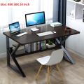 Computer Laptop Table Desk Workspace K/H-Shaped Table Engineered Wood Finish Study Table, for Home & Office with Powder Coating Frame. 