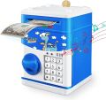 Bank for Boys Girls, 4 5 6 7 8 9 10 Year Old Girl Boy Birthday Gift Ideas, Electronic Password Money Saving Box ATM, Great Gift Safe Bank Toys for Kids (Blue White). 