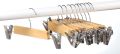 Zayraz Wooden Clip Hangers Durable for trousers, Pants, Skirts, Undergarments, clothes and scarf. 