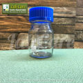 Reagent Bottle, 100ml - Culture Bottle -Transparent with Blue Screw Cap – Media Bottle - White Graduations - Borosilicate 3.3 Glass – Normax. 