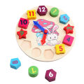 Little star Wooden blocks toys Digital Geometry Clock Children's Educational toy for baby boy and girl gift. 