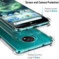 lthmy for Nokia 7.2 Transparent Soft Gel TPU Reinforced Corners Cushion Bumper Shockproof Drop Protection Case Cover. 