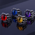 Fashion Creative Evil Eye Rings for Men Women Personality Male Punk 4 Colors Ring Jewelry Men's Bar Night Club Accessories Gifts. 