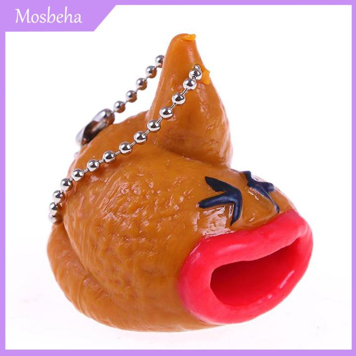 Mosbeha Poop Toy Key-Chain Cozy Decompression Prank Poop Pendant