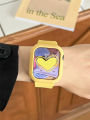【Pizazzazz】Korea Baby Pink Cute Soft Silicone Sport Band For iwatch 9 7 8 SE 6 5 Girl Strap For Apple Watch 41mm 40mm 38mm 42 44 45mm 49mm. 